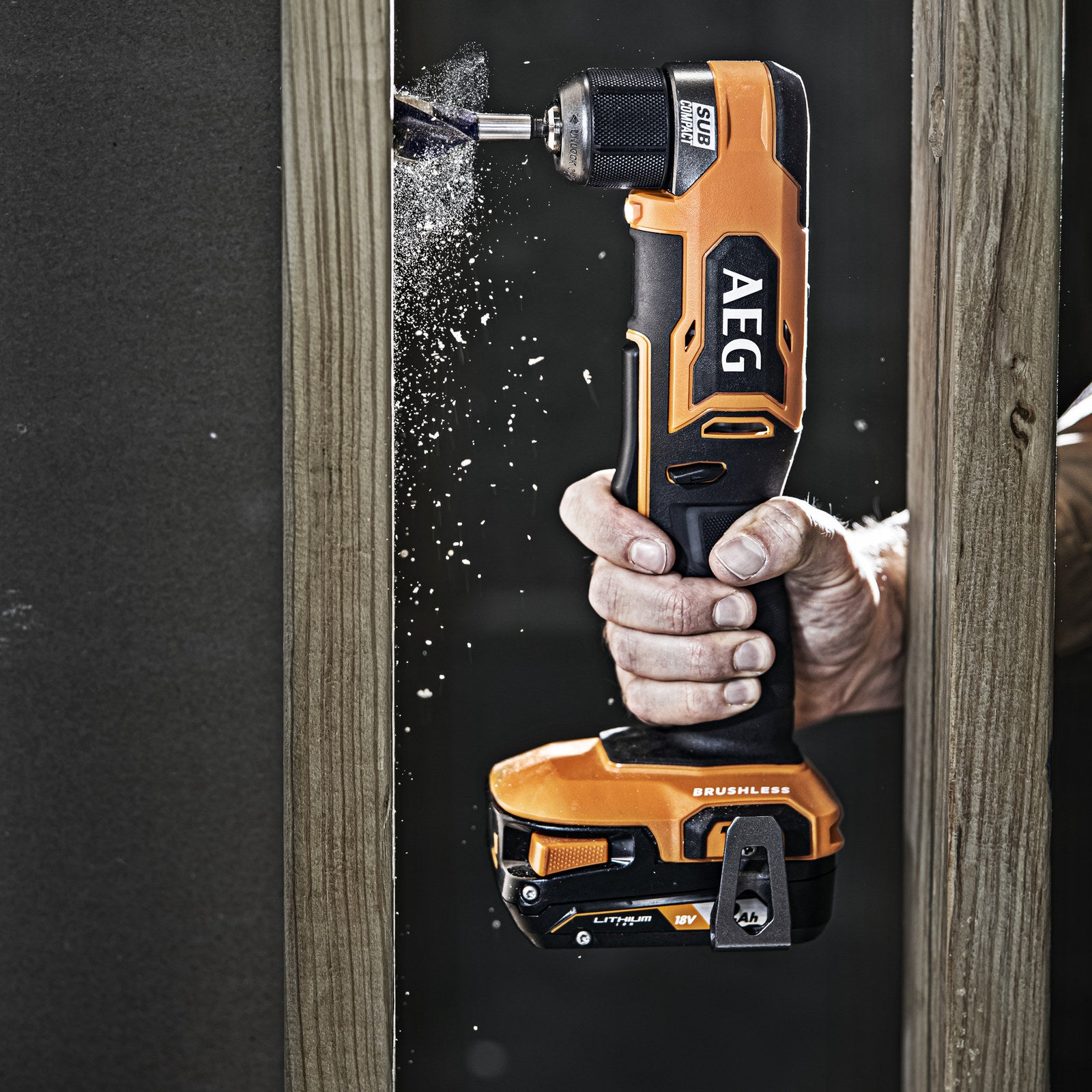 AEG 18V Brushless Sub Compact Right Angle Drill Skin Only A18SRADBL0