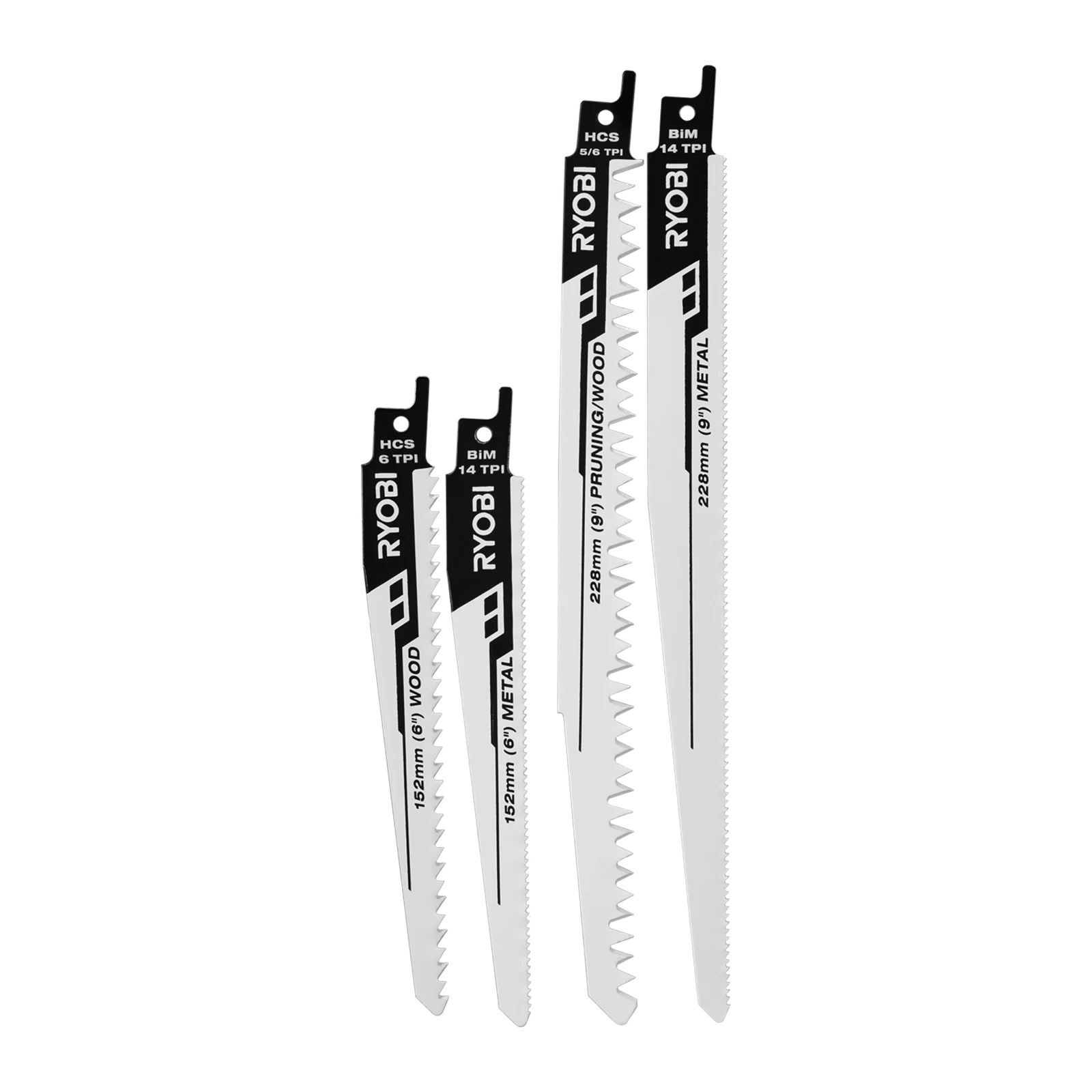 Ryobi 4 Piece Reciprocating Saw Blade Set