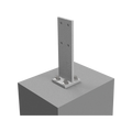 VUEPRO 80 x 80mm Galvanised T-Blade Post Support