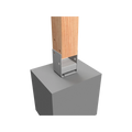 VUEPRO 90mm Galvanised Bolt Down Post Support - Each