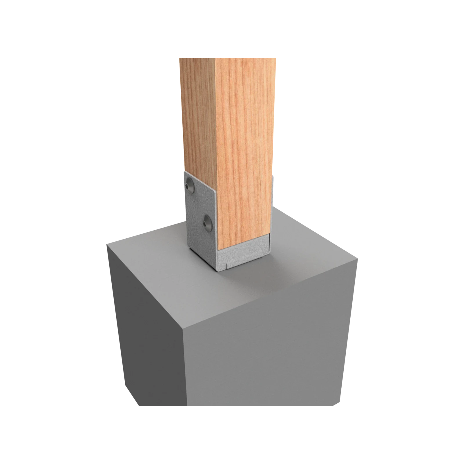 VUEPRO 90mm Galvanised Bolt Down Post Support - Each