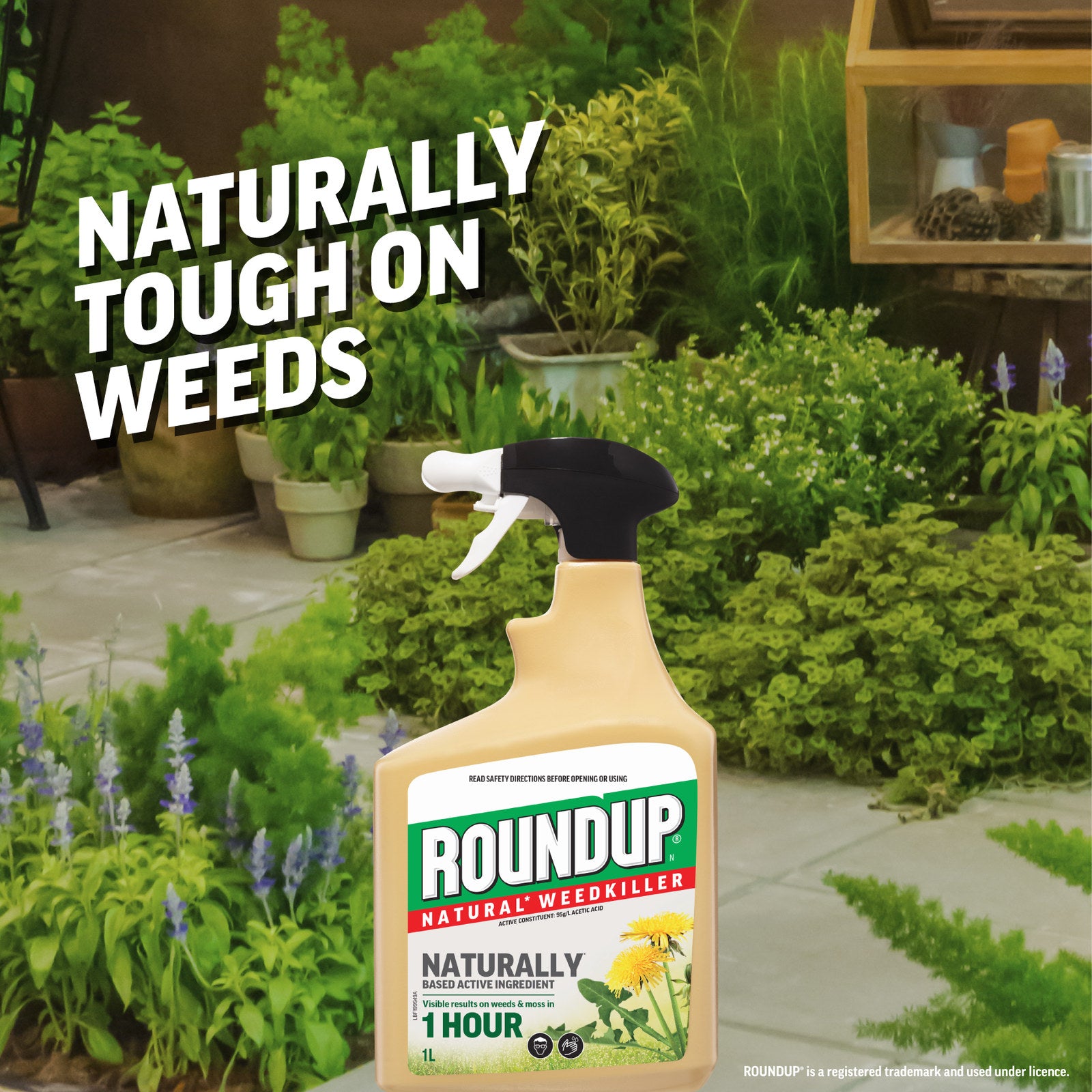 Roundup Natural Weedkiller Ready to Use, 1L
