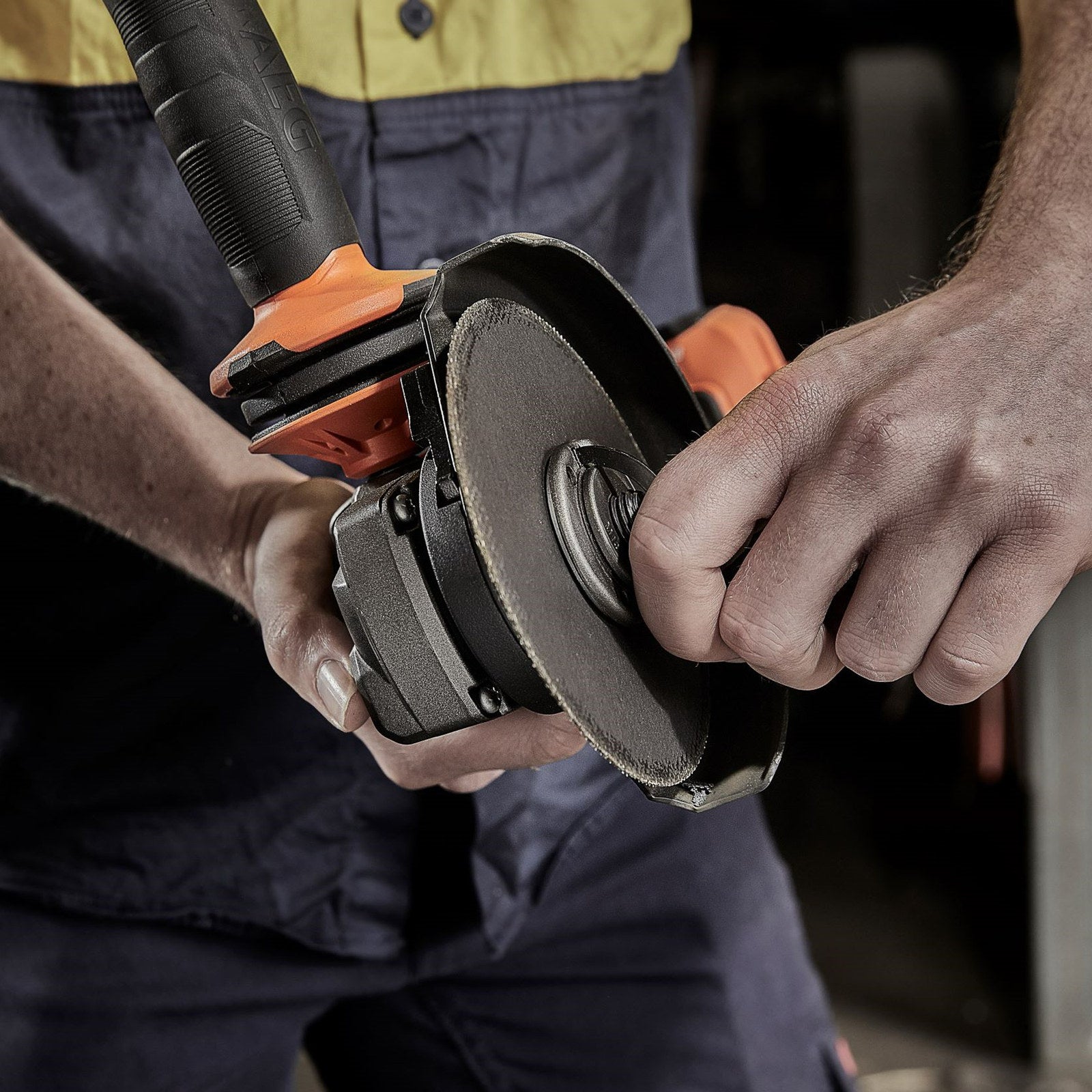 AEG 18V 125mm Fusion Angle Grinder Skin Only A18FSAG1250