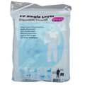 Pro-Val PP Single Layer Disposable Coverall Medium Dust Resistant Breathable