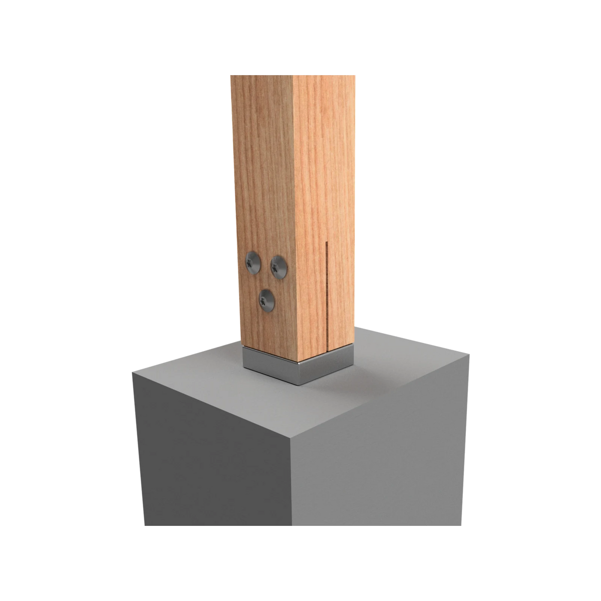 VUEPRO 90mm Galvanised Concealed Bolt Down Post Support Kit