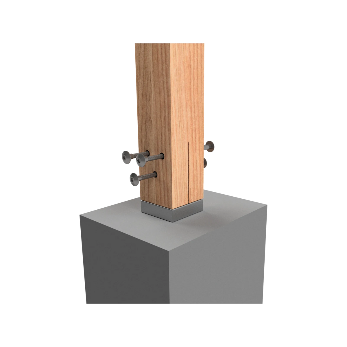 VUEPRO 90mm Galvanised Concealed Bolt Down Post Support Kit