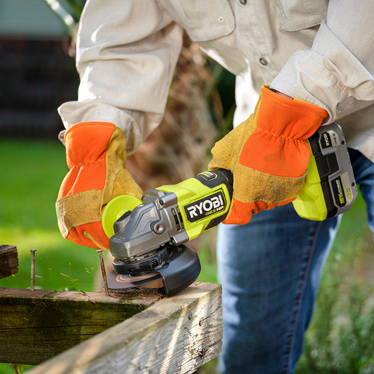 Ryobi 4 Piece 125mm Cutting and Grinding Set