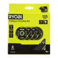 Ryobi 4 Piece 125mm Cutting and Grinding Set