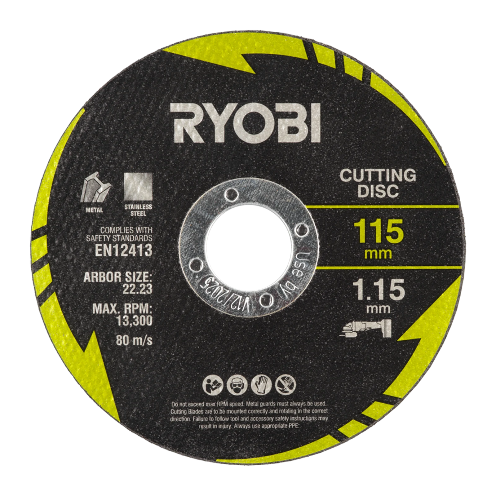 Ryobi 4 Piece 115mm Cutting and Grinding Set