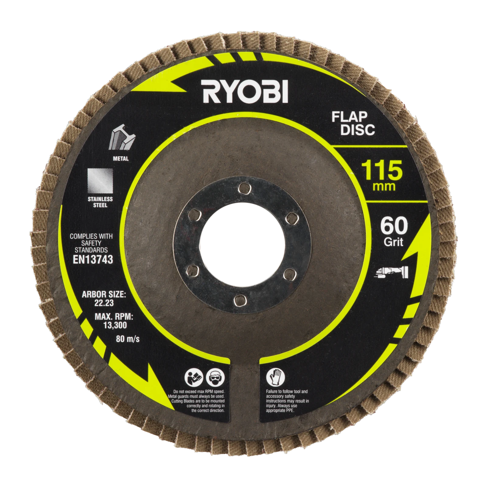 Ryobi 4 Piece 115mm Cutting and Grinding Set