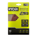 Ryobi 100 x 150mm Detail/Finger Sanding Set - 10 Piece (80/120/240 Grit)