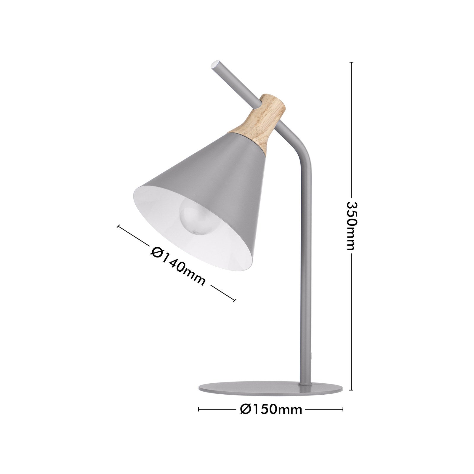 Verve Design Alston Task Lamp Silver Birch 60W E14 ATL004SB