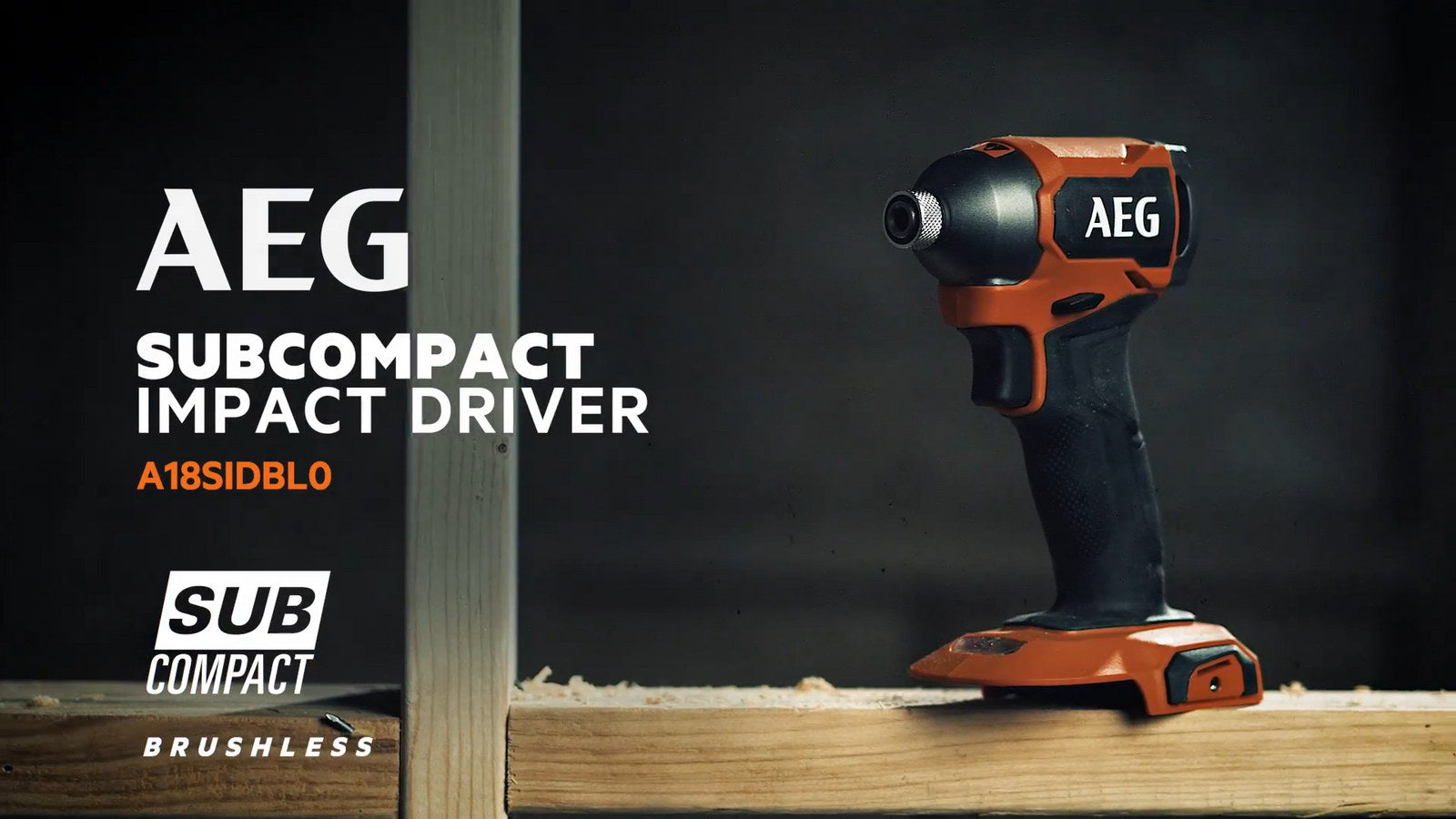 AEG 18V Brushless Sub Compact 4-Mode Impact Driver 180Nm Skin Only A18SIDBL0