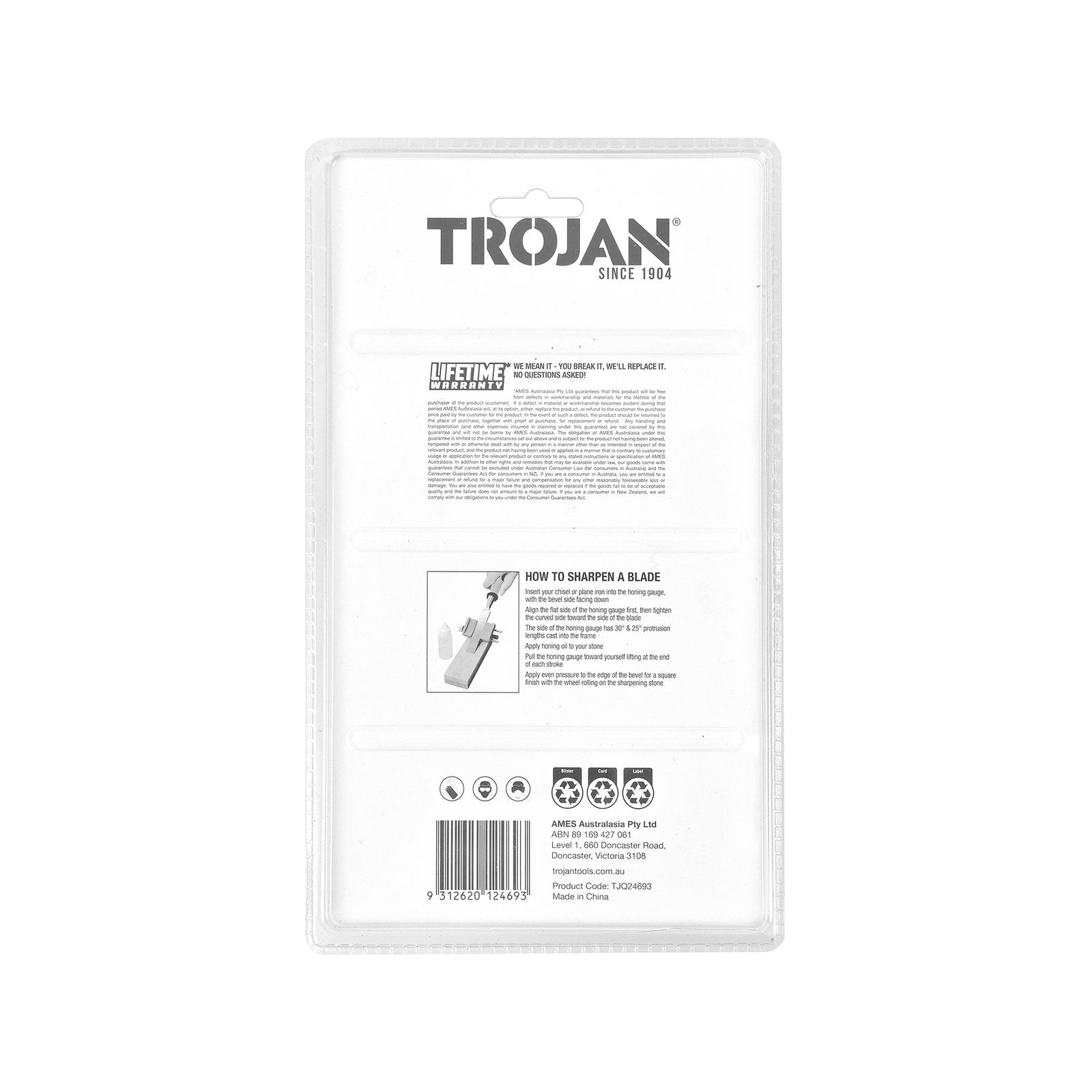 Trojan 3 Piece Chisel Sharpening Set