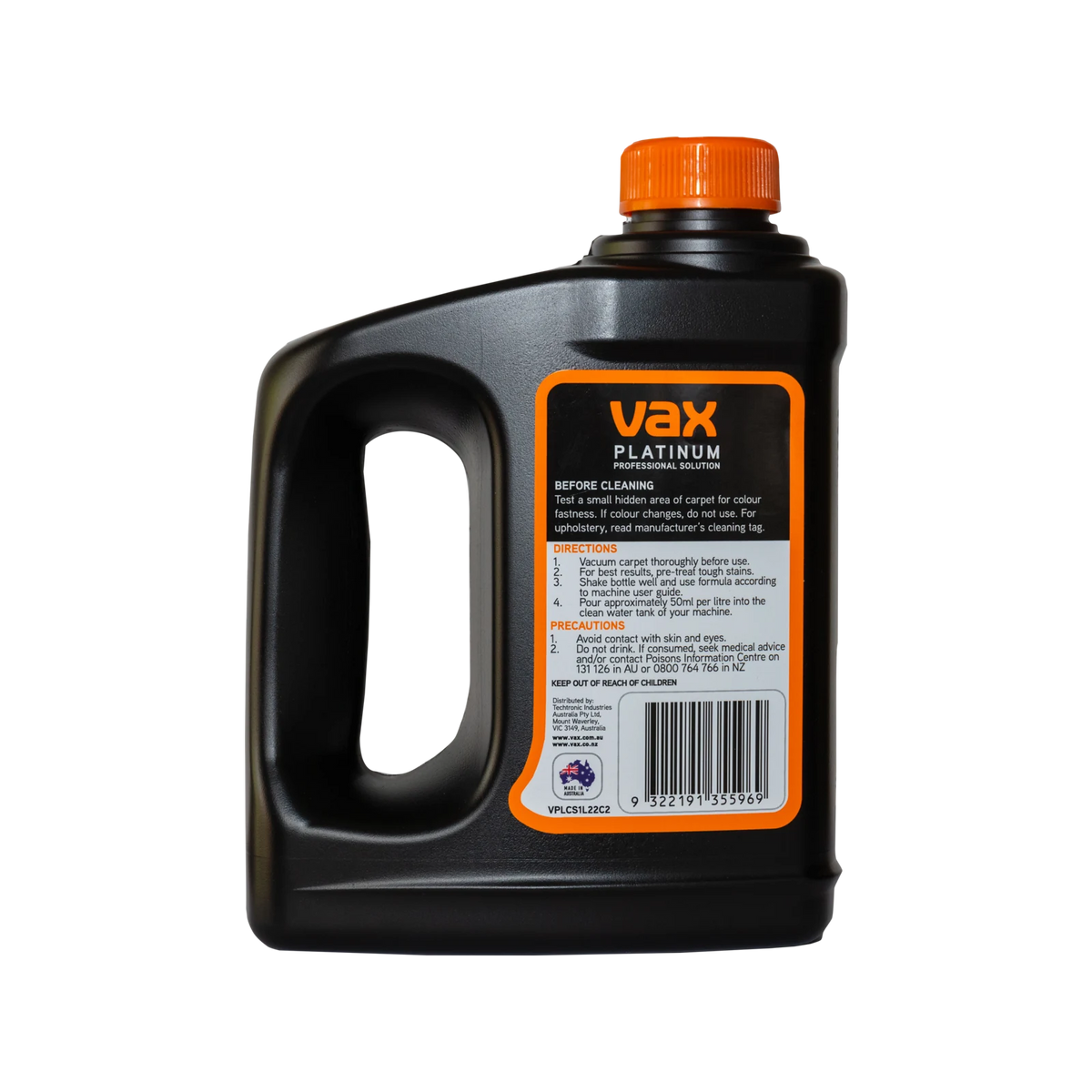 Vax Platinum Professional Carpet Cleaning Solution 1L