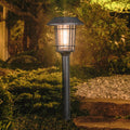 Luxzone 60cm Aluminium LED Solar Pathway Light 30 Lumens Dusk to Dawn QWPL20096-BLK