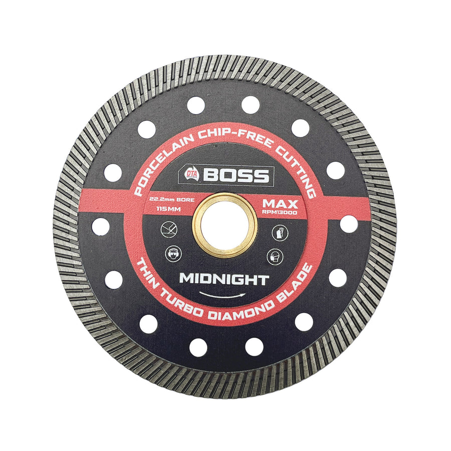 DTA Boss 115mm Midnight Diamond Blade, Super Thin Turbo, Tile & Stone