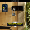 Master Lock 45mm Magnum Padlock with 64mm Extra Long Shackle Laminated Steel