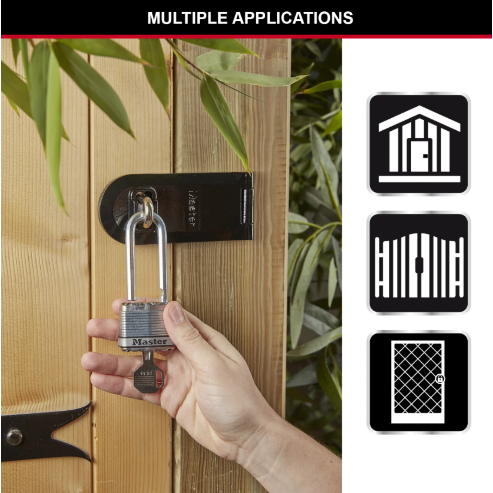 Master Lock 45mm Magnum Padlock with 64mm Extra Long Shackle Laminated Steel