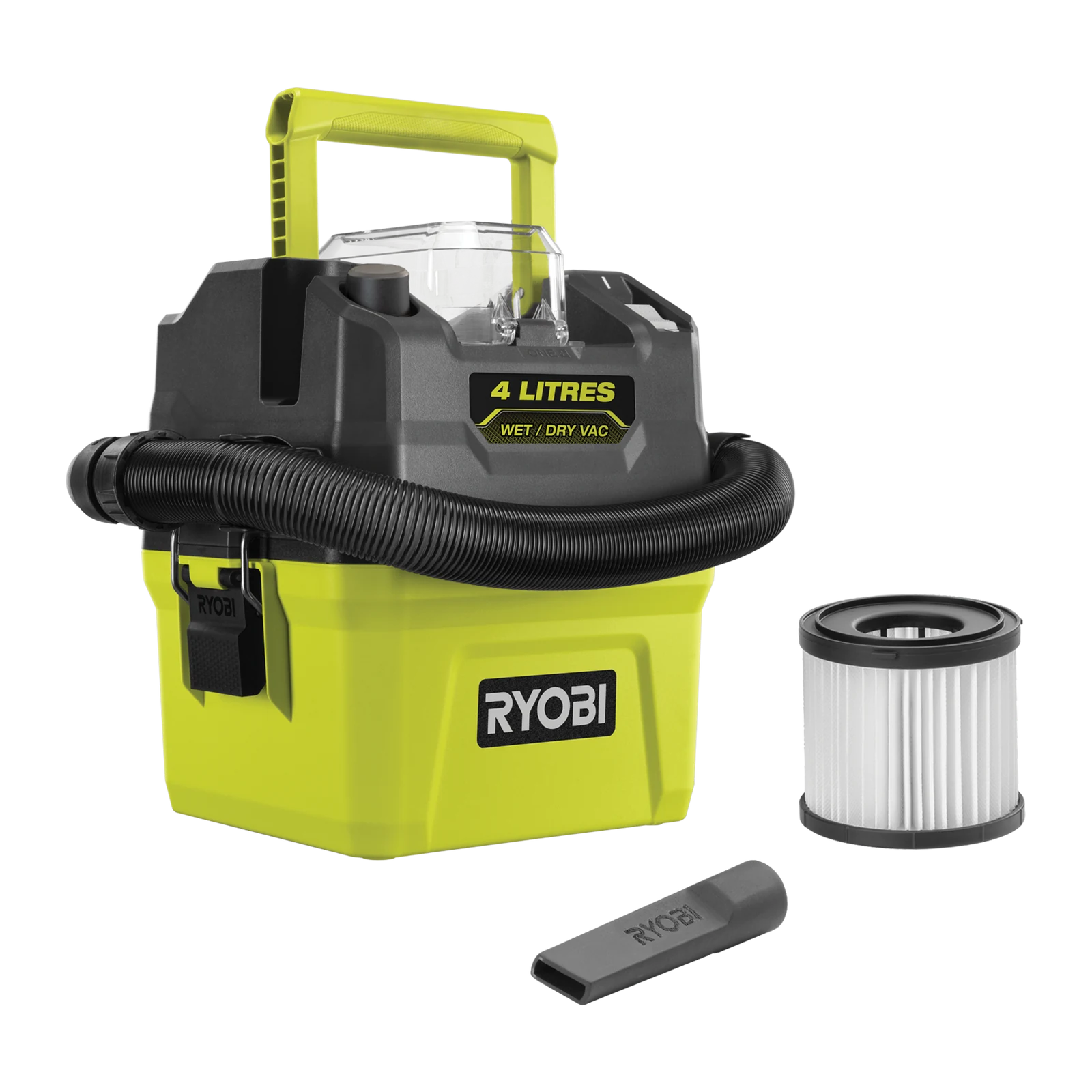 Ryobi 18V ONE+ 4L Wet And Dry Compact Vacuum - Tool Only (RWDV184)