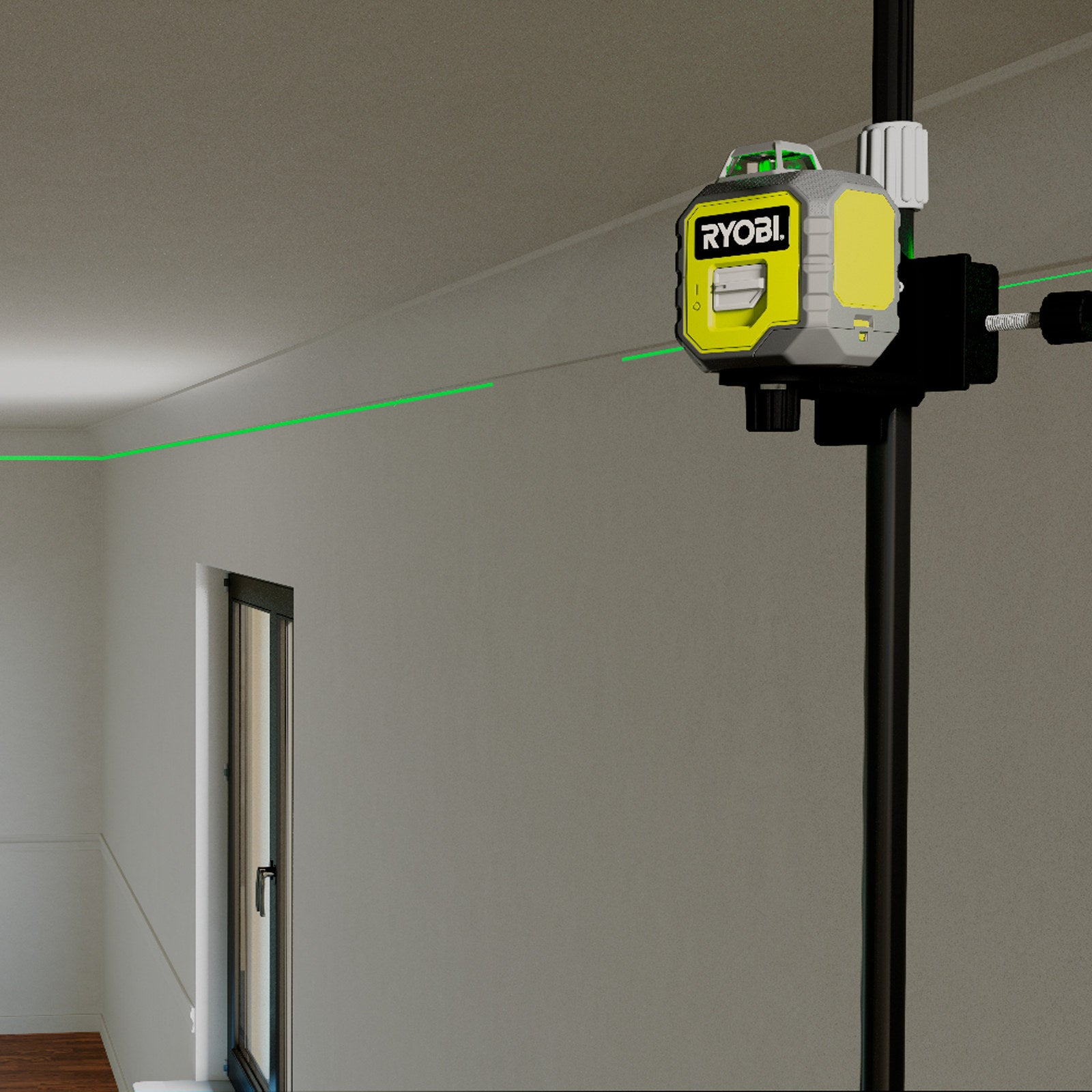 Ryobi 25m 360° Green Line Laser - Self-Levelling (RLL25GN)