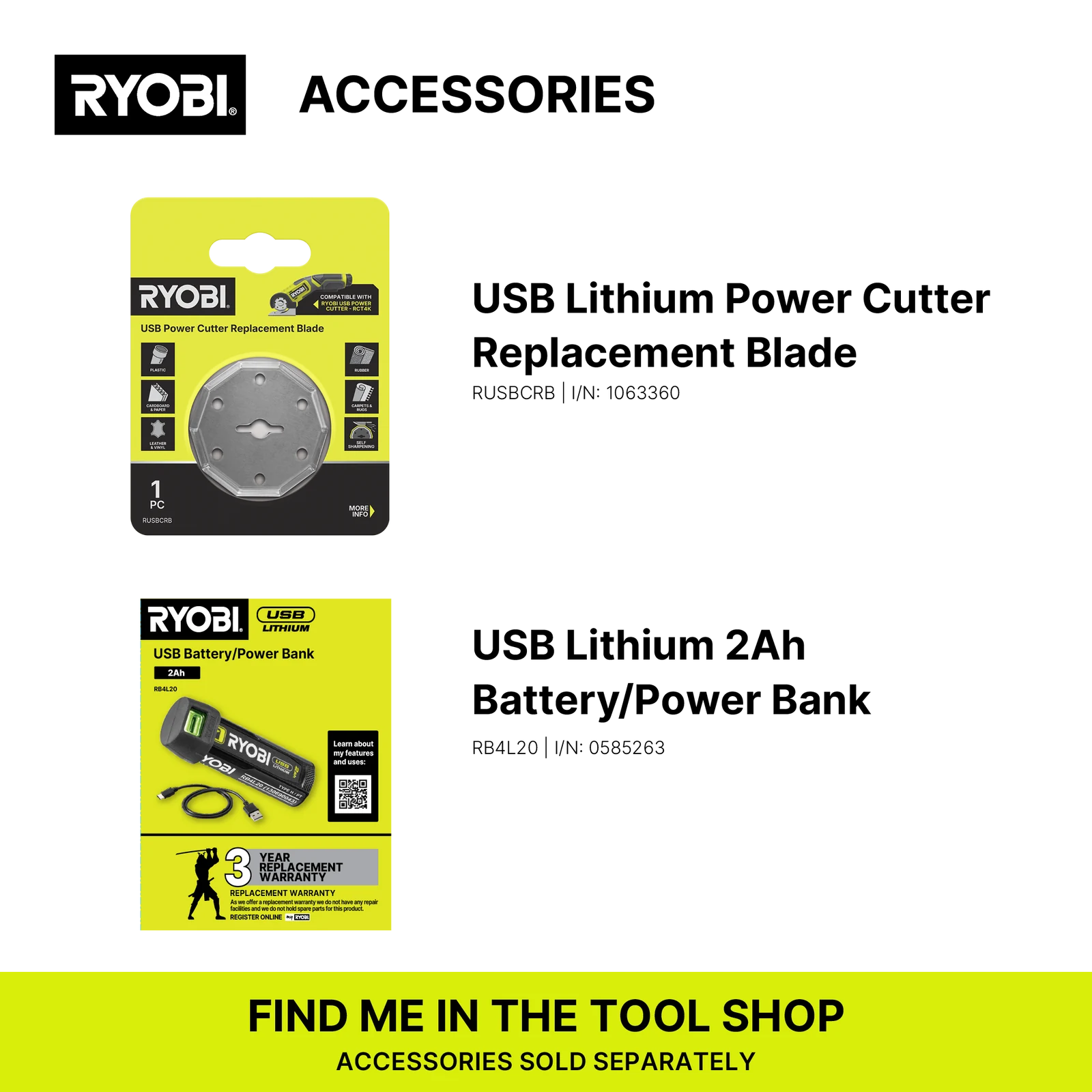 Ryobi USB Lithium Power Cutter 2Ah Kit (RCT4K)