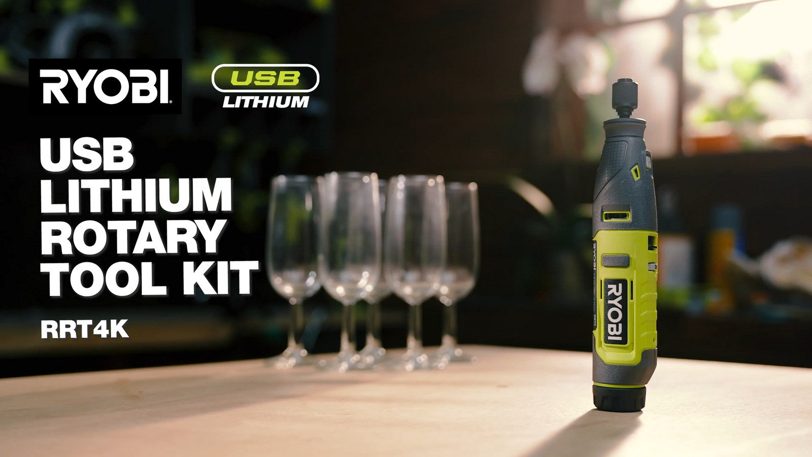 Ryobi USB Lithium 4V Rotary Tool 2Ah Kit (RRT4K)