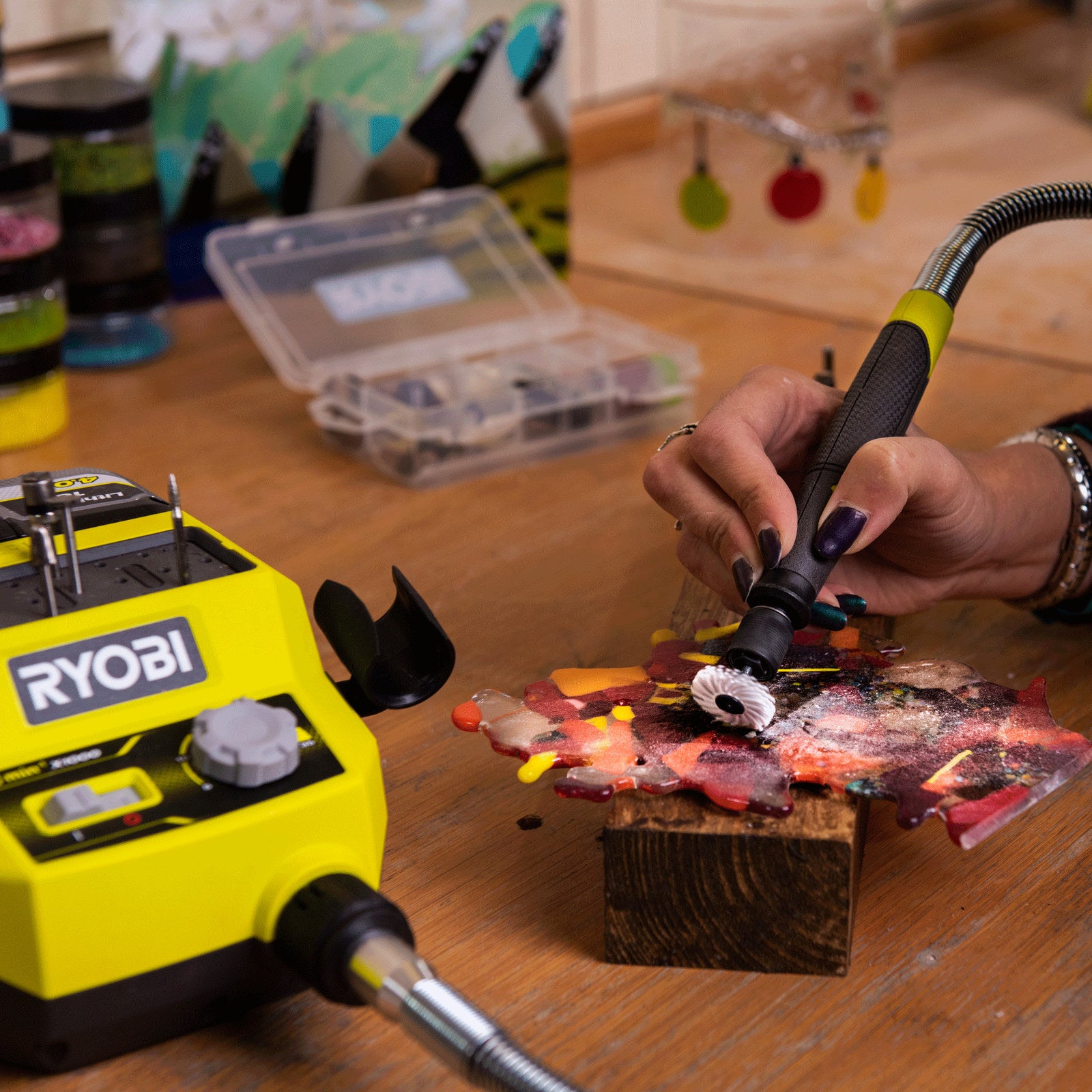 Ryobi 120 Grit Rotary Tool Cleaning and Polishing Disc - 38mm
