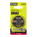 Ryobi 38mm Rotary Twist Lock Cutting Disc Starter Set - 6 Piece with Mandrel