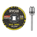 Ryobi 38mm Rotary Twist Lock Cutting Disc Starter Set - 6 Piece with Mandrel