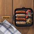 Charmate Cast Iron Frying Pan, Pre-Seasoned with Pouring Lip & Folding Handle