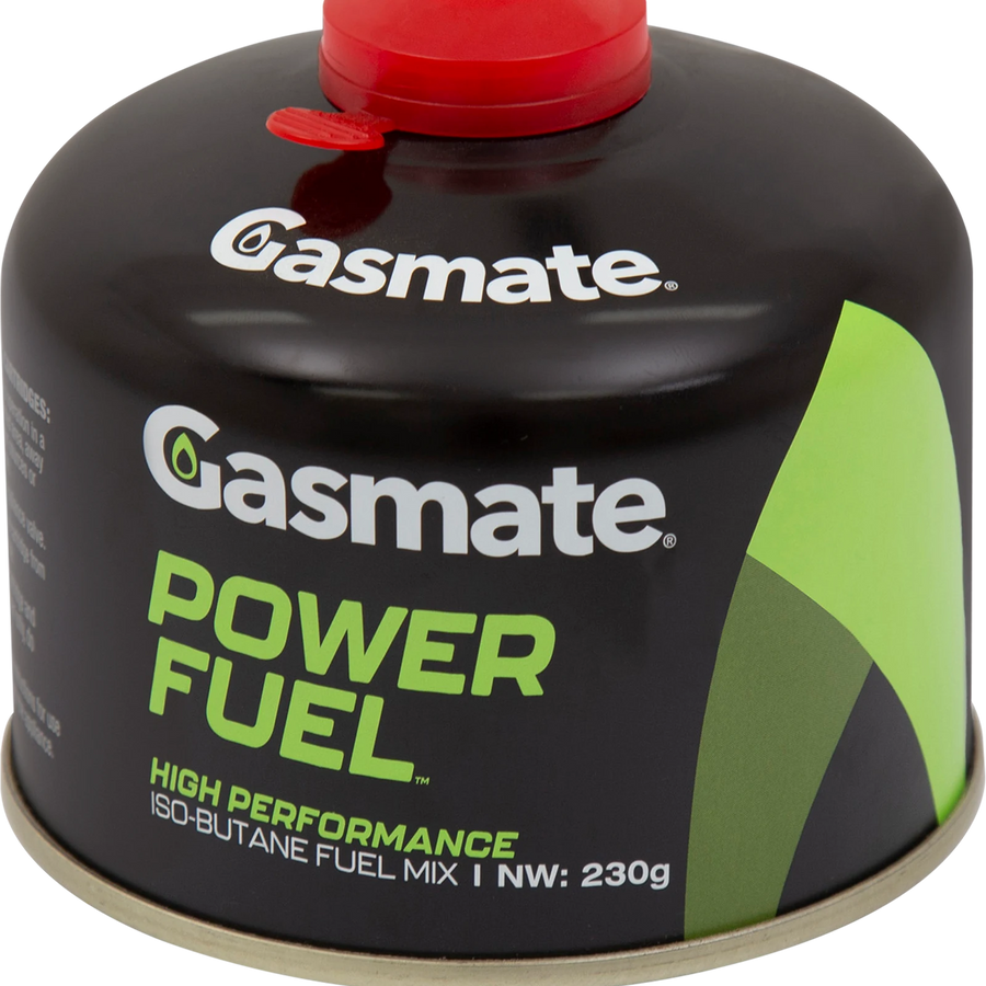 Gasmate 230g Power Fuel Iso-Butane Cartridge, Screw-Type for Stoves & Lanterns