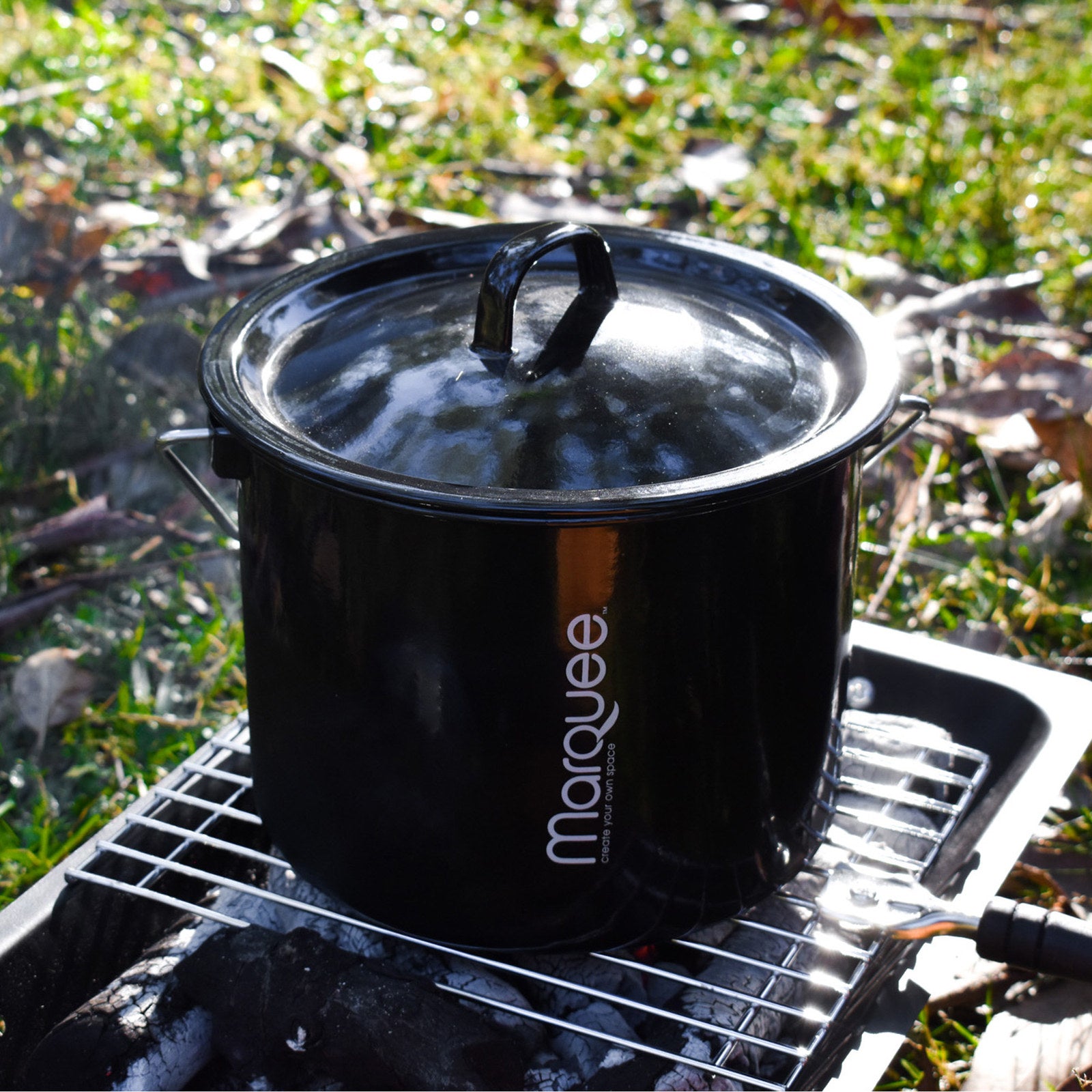 Marquee 3L Enamel Camping Billy Dishwasher Safe