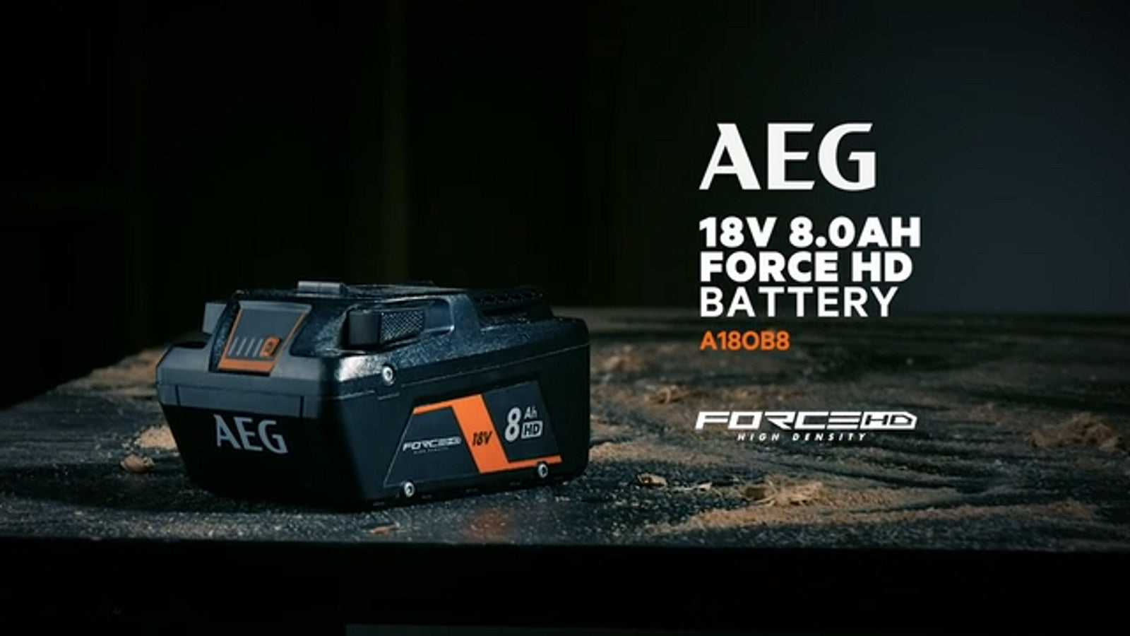 AEG 18V 8.0Ah FORCE HD Battery A18OB8 High-Density Cells