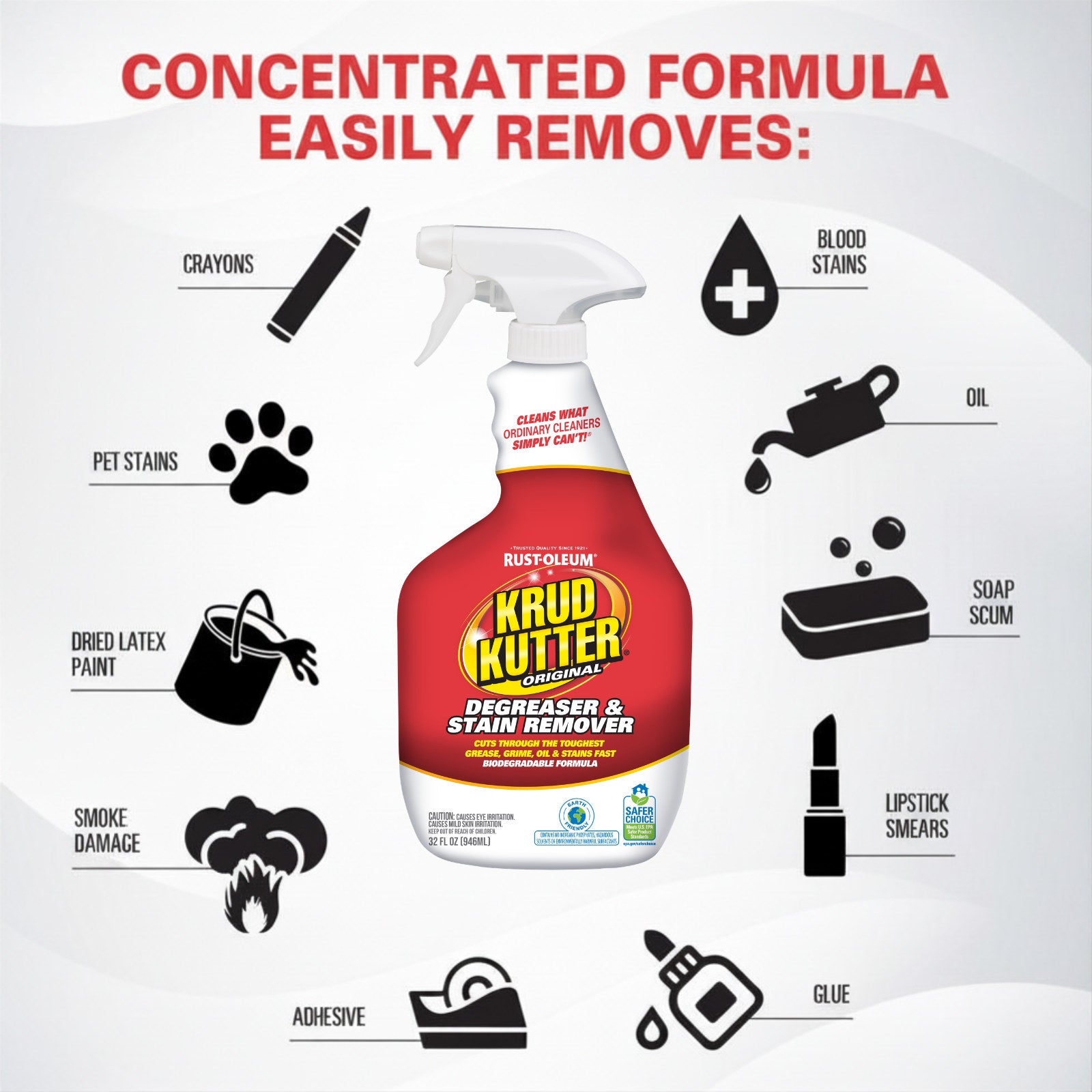 Krud Kutter Cleaner & Degreaser 946ml - Multi-Surface Refill