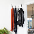 MODE Over Door Hanger - 4 Black Hooks on White Board