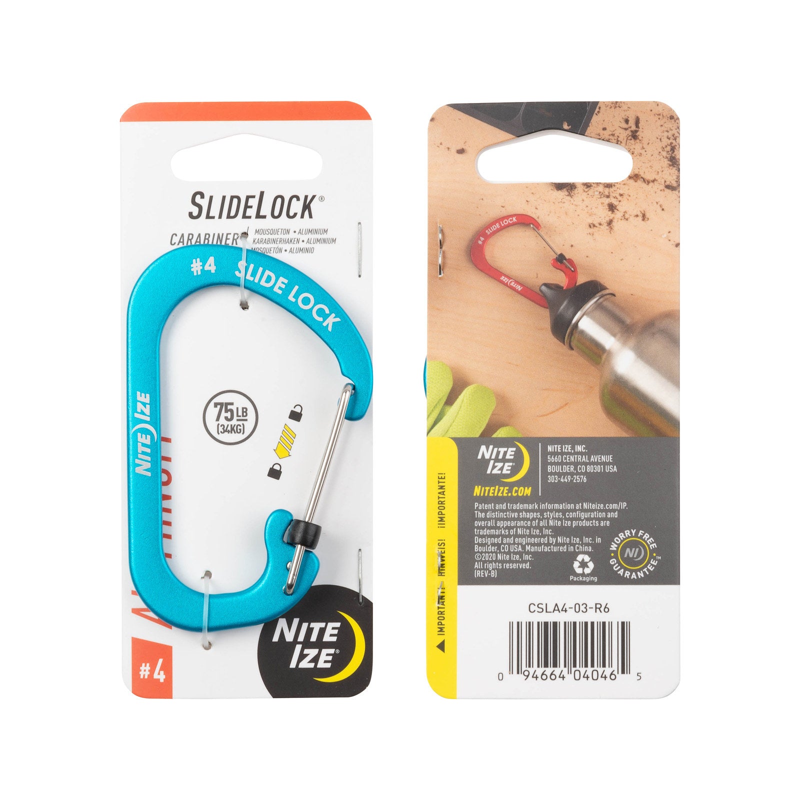 Nite Ize SlideLock Aluminium Carabiner #4 - Blue