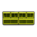 Ryobi LINK Small Wall Parts Organiser 6 Clear Bins Indoor