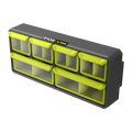 Ryobi LINK Small Wall Parts Organiser 6 Clear Bins Indoor