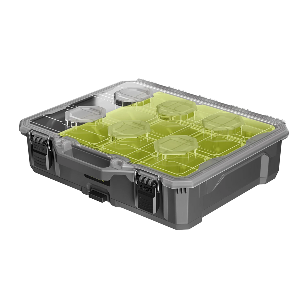 Ryobi LINK Small Parts Organiser, Detachable Bins, Adjustable Dividers, Modular Storage RLORGC