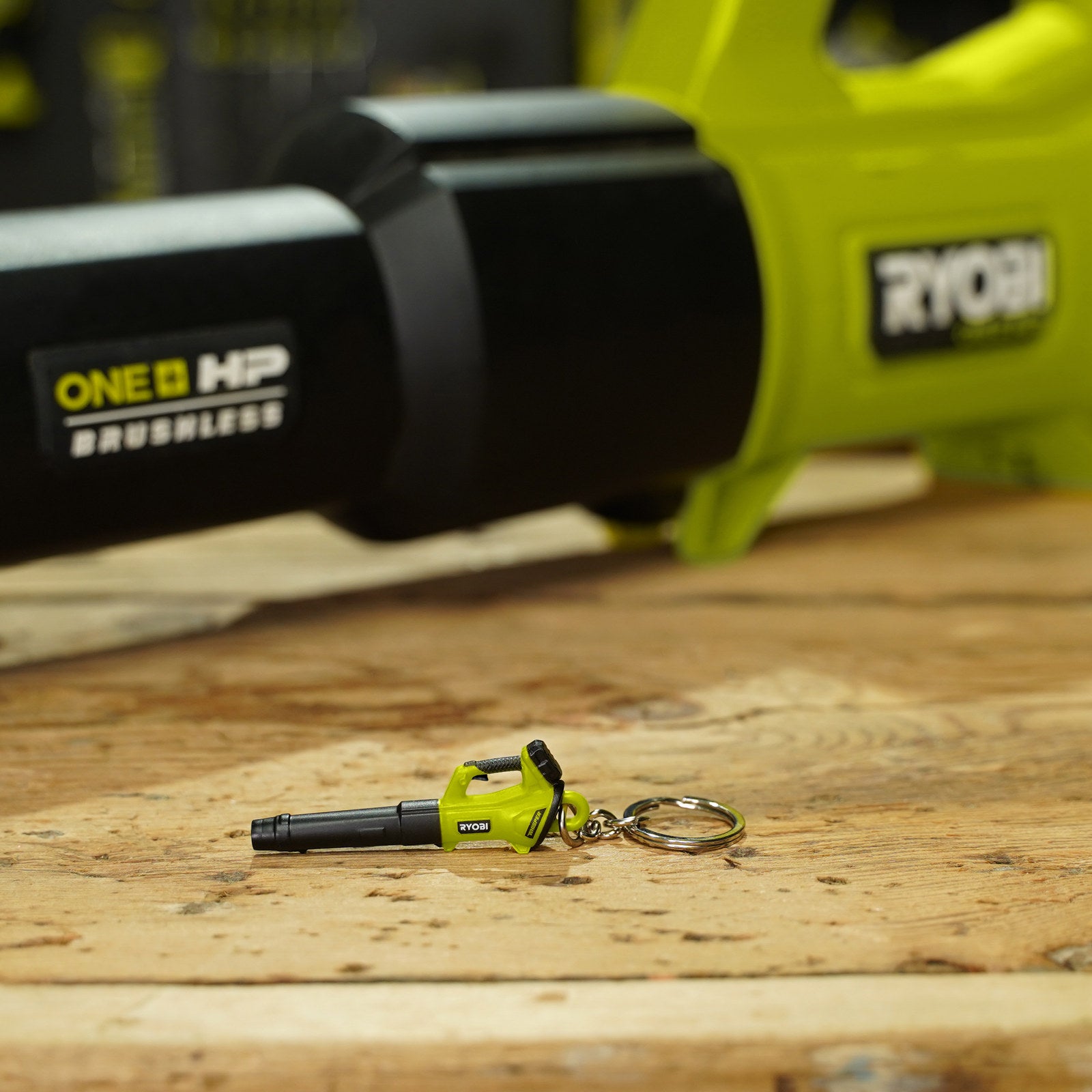 Ryobi MINI's Leaf Blower Keyring, Collectible Recycled Plastic Replica