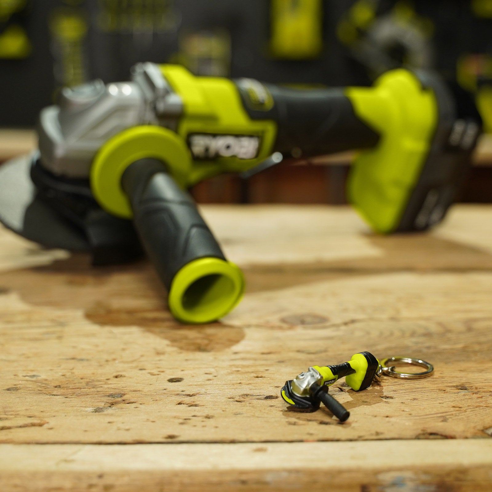 Ryobi MINI's Angle Grinder Keyring, Collectible Detailed Replica