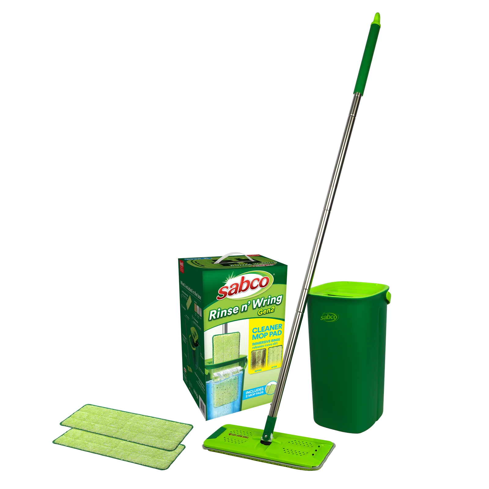 Sabco Rinse N' Wring Gen 2 Microfibre Mop Set, with Bonus Refill
