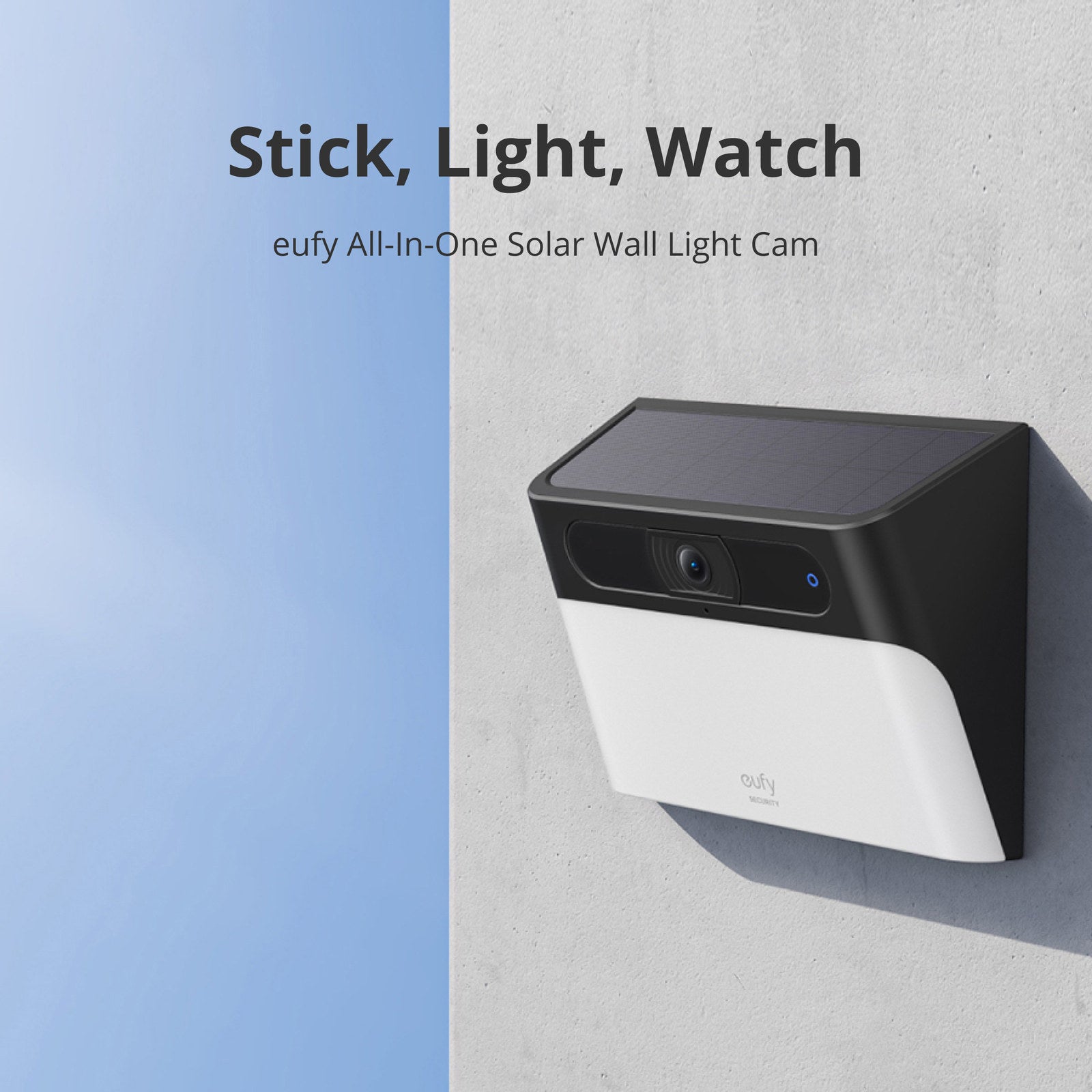 Eufy S120 Solar Wall Light Security Camera, 2K, 300lm, App Controlled T81A0C11