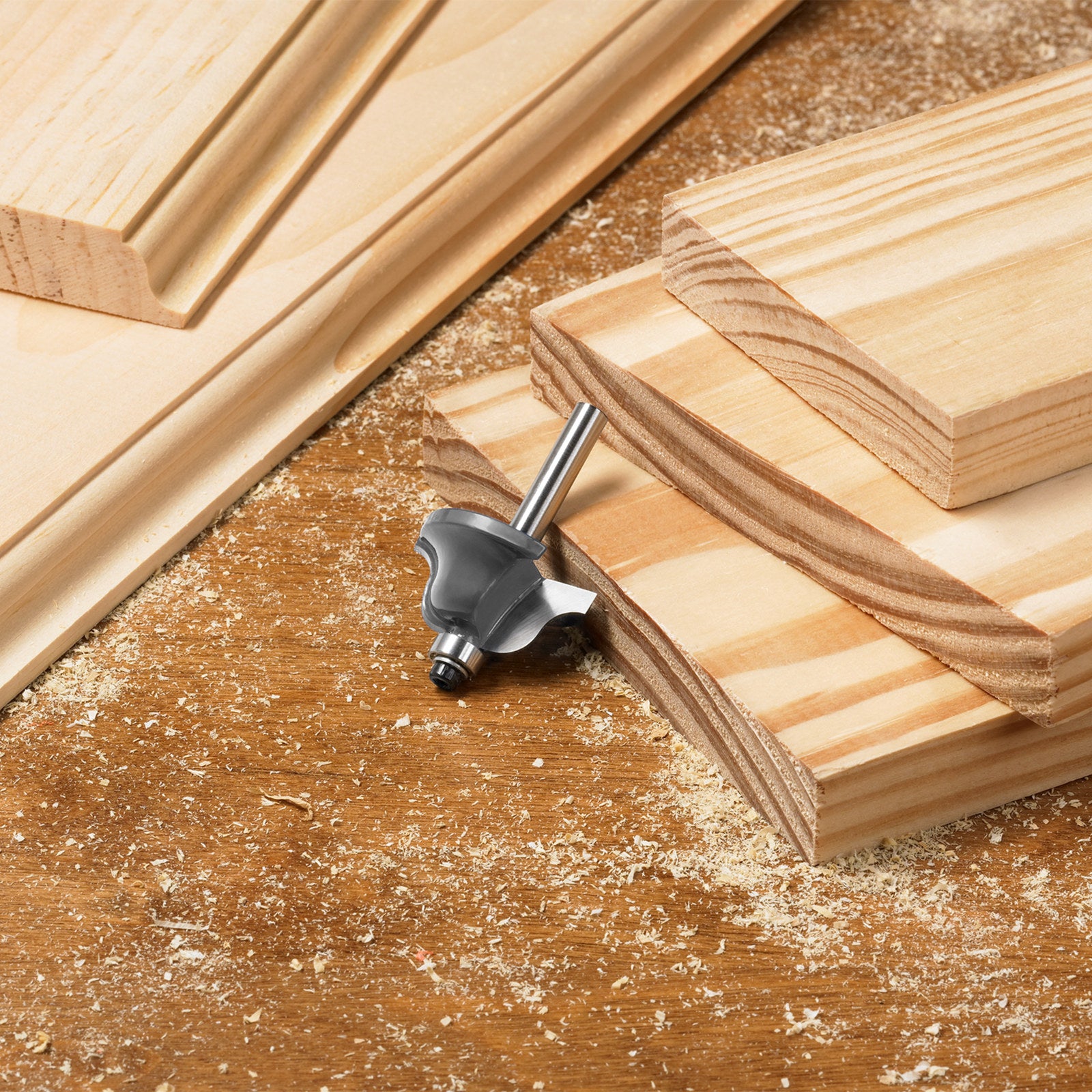 Ryobi 15-Piece Mixed Router Bit Set - Straight, Roundover, Chamfer & Trim