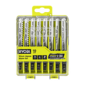 Ryobi 10 Piece Wood Jigsaw Blade Set - Rough to Ultra-Fine Cuts in Timber