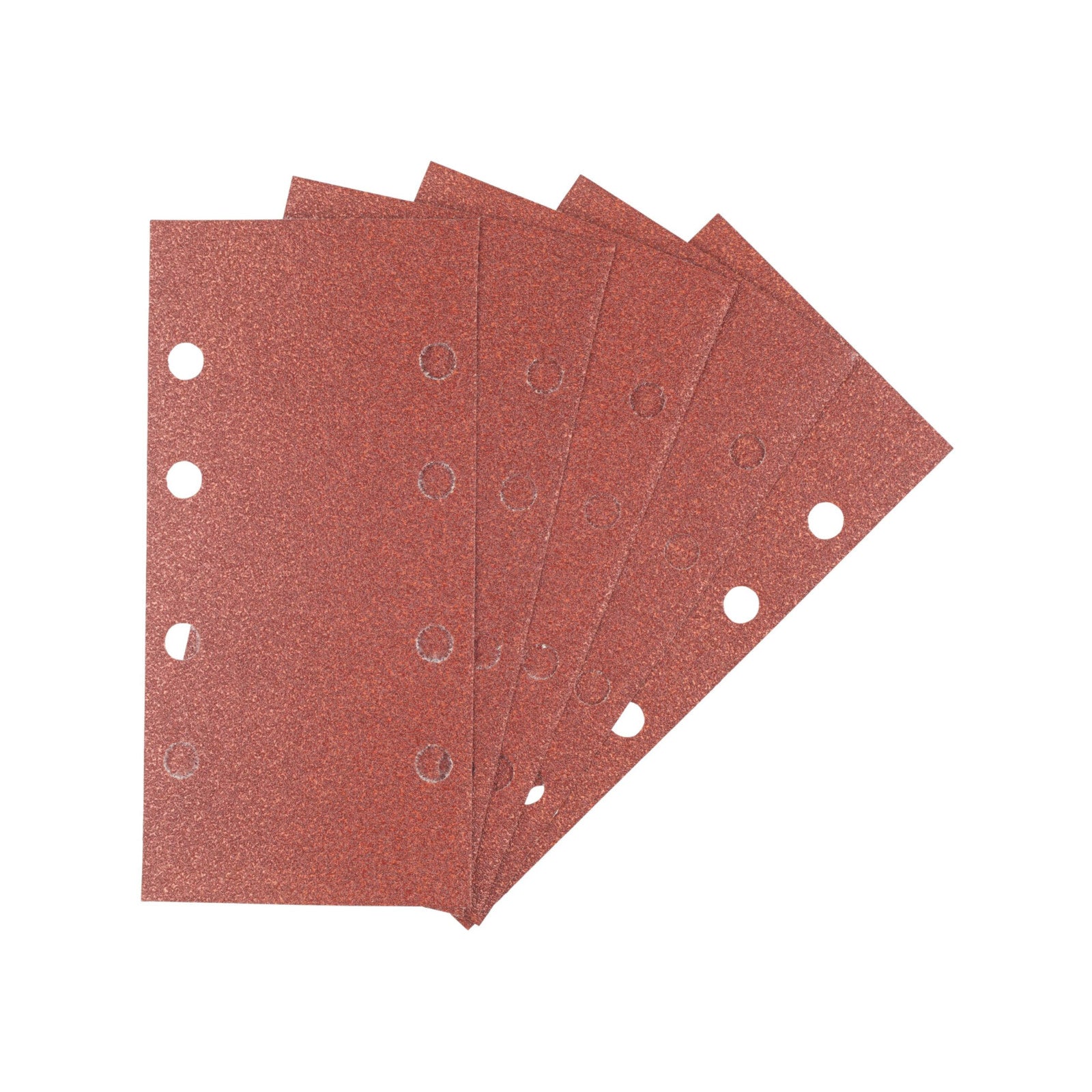 Irwin 93 x 190mm 80 Grit Punched Sand Sheets 5 Pack, 8 Holes