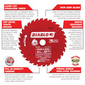Diablo 165mm 32T Wood and Metal Circular Saw Blade 20mm Arbor
