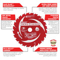 Diablo 165mm 24T Framing and Demolition Demo Demon Circular Saw Blade 20mm Arbor