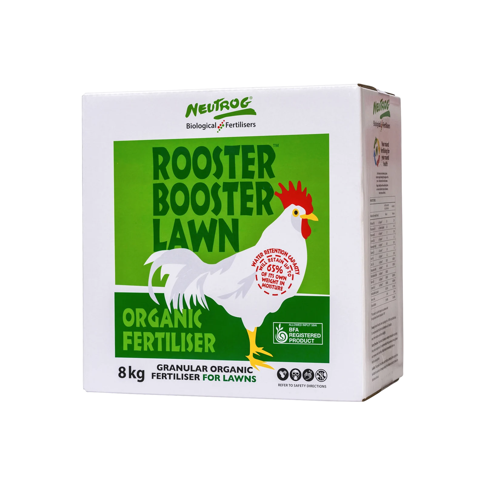 Rooster Booster 8kg Organic Lawn Food for All Lawn Types